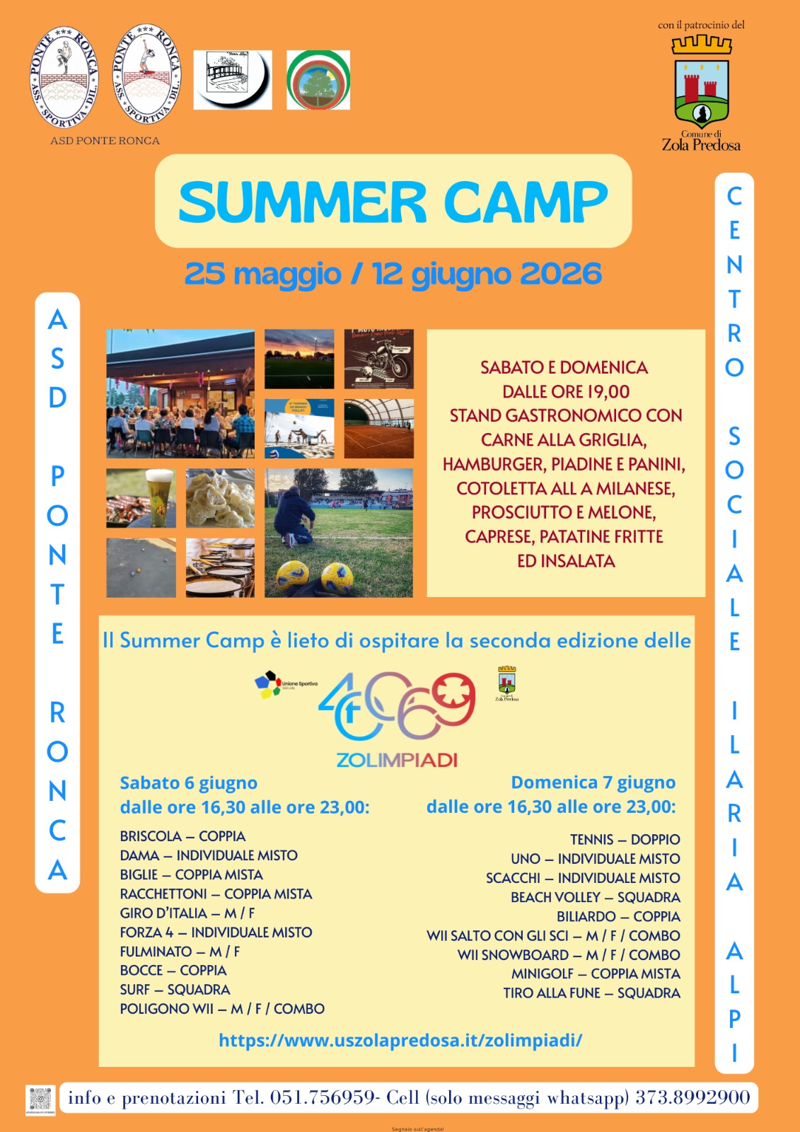 Summer Camp 2026 – Centro Ilaria Alpi e ASD Ponte Ronca